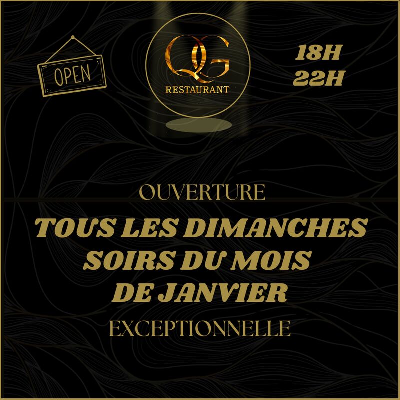 Ouverture exceptionnelle