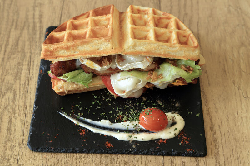 Menu waffle ONE chicken pepper