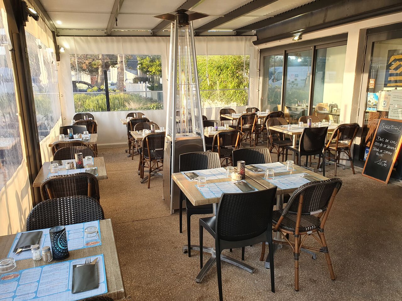 Terrasse fermée et chauffée pour l'automne 