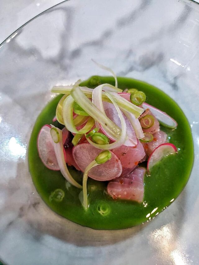 Ceviche Verde Hinojo y Mostazas