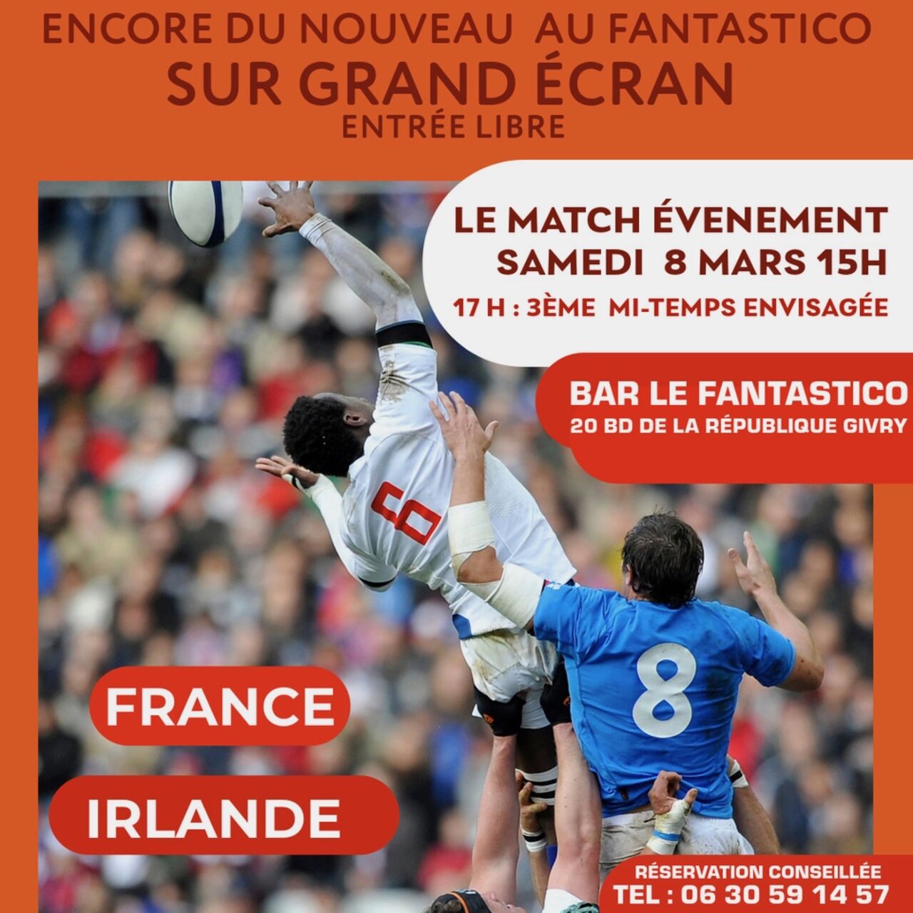 RUGBY 6 Nations FRANCE - IRLANDE le 8 Mars 25 à 15 h 00