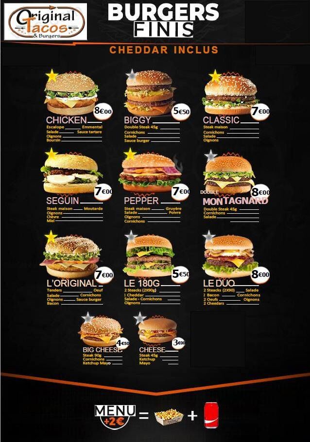 Carte Burgers
