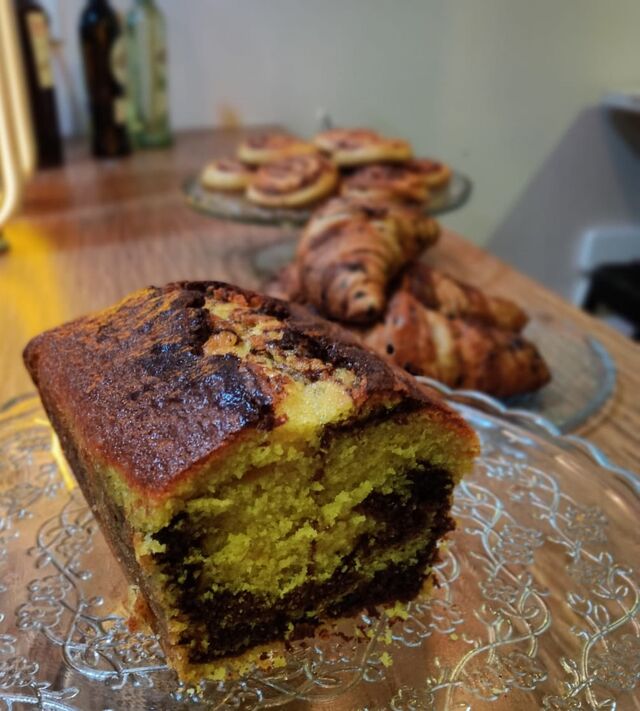 Bizcocho de naranja y chocolate