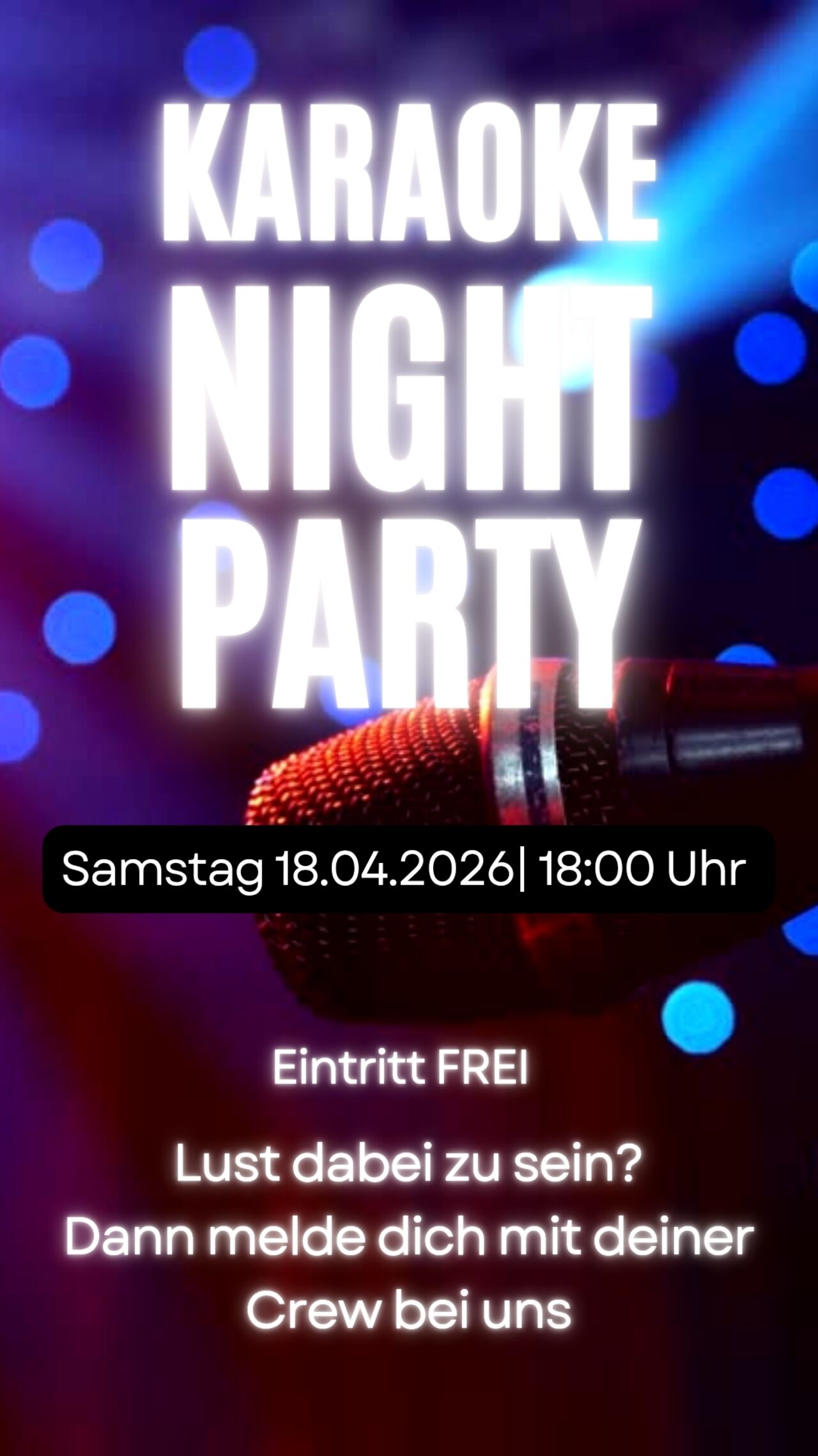Karaoke Abend im Tasty 18.04.2026