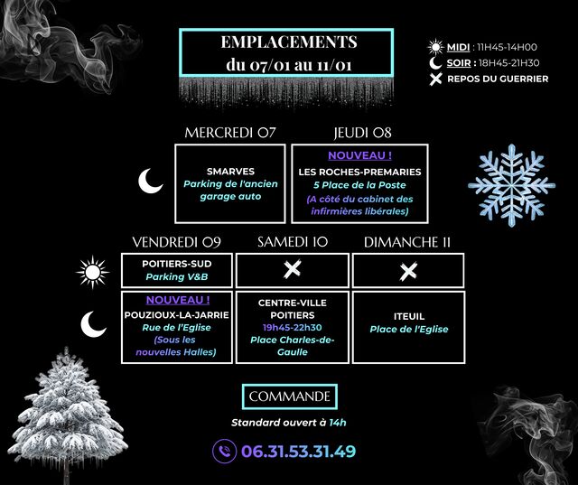 Planning de la semaine ✨