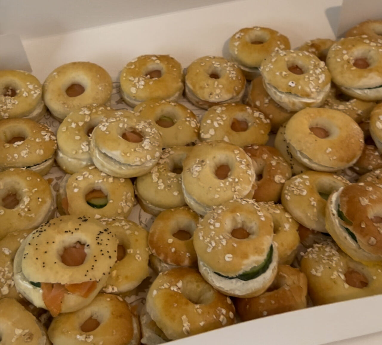 Bagles concombres/saumon fumé