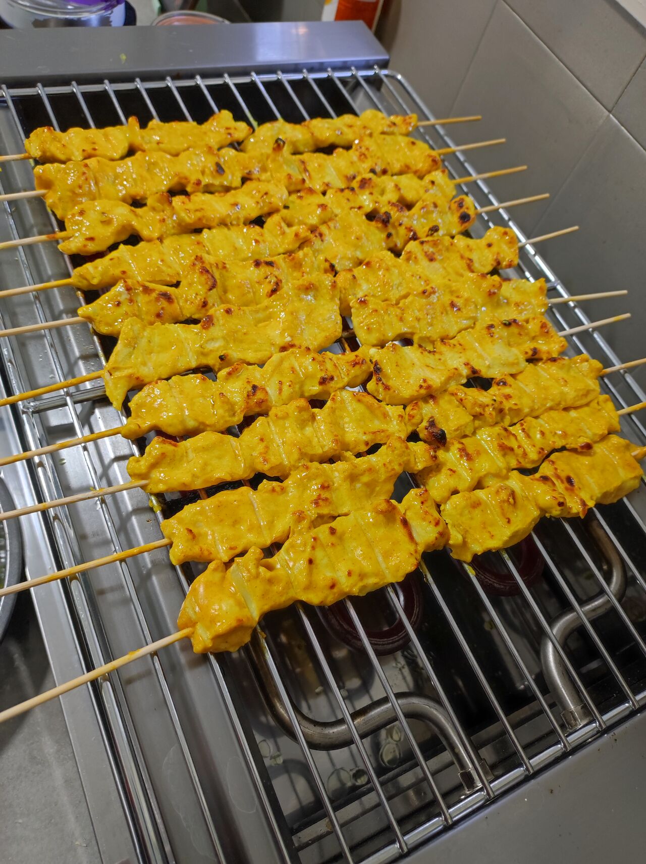 Brochettes Satay Poulet - ไก่สะเต๊ะ