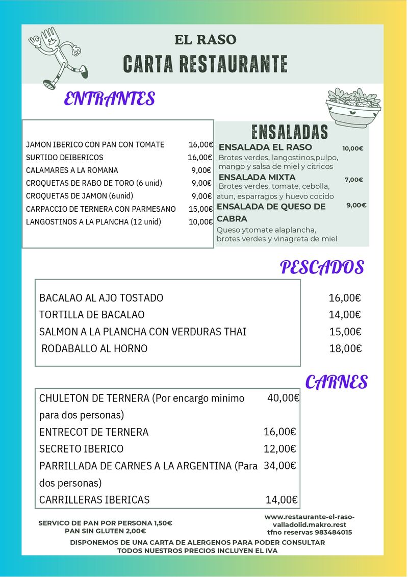 CARTA RESTAURANTE