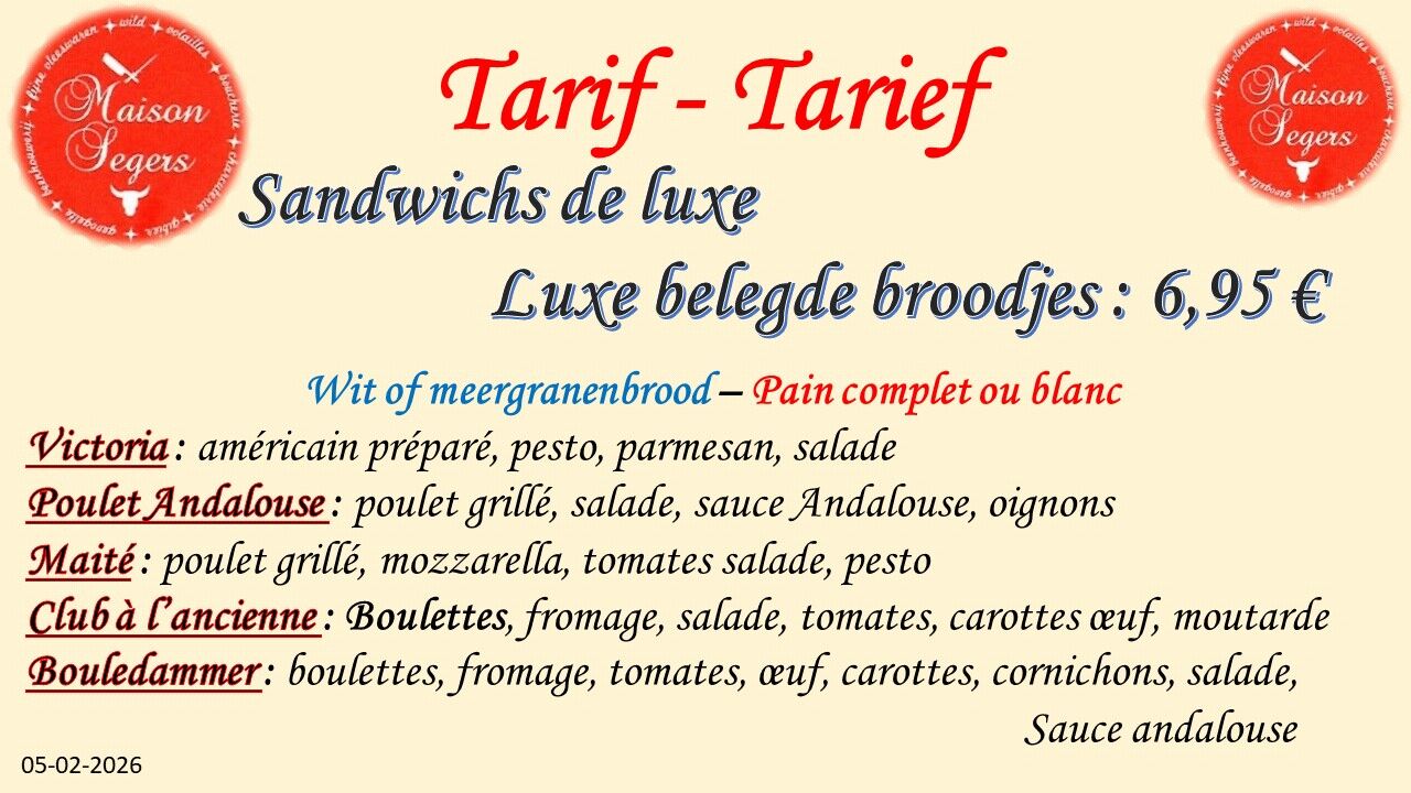 Les Sandwichs de luxe