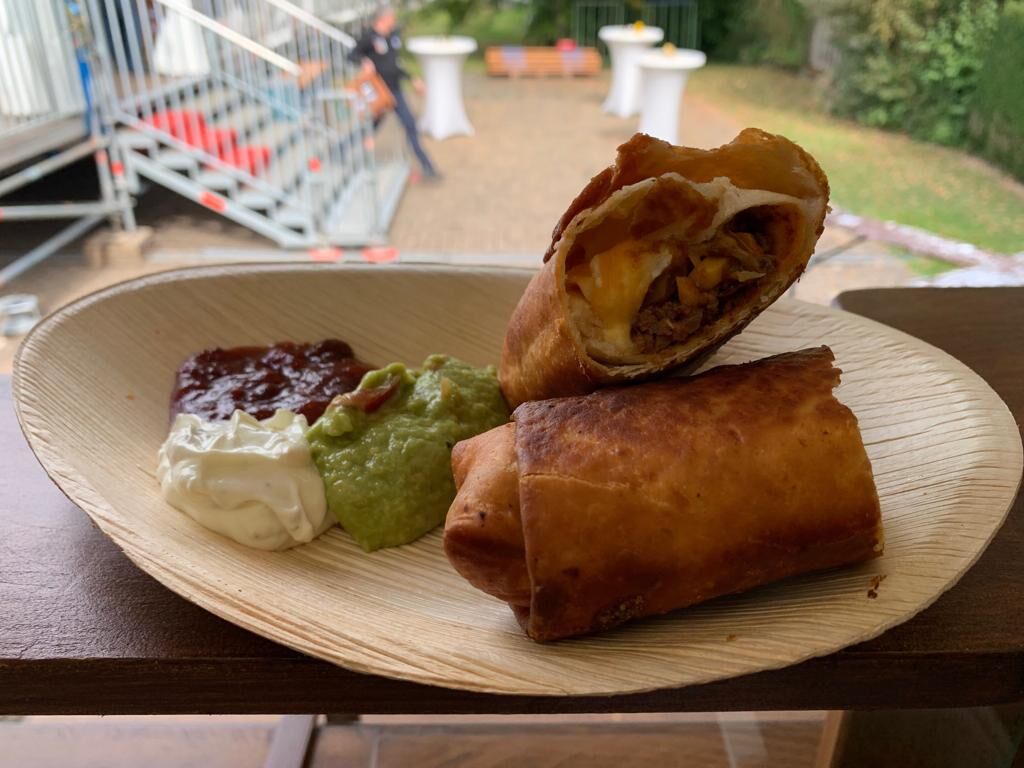 Chimichangas mit dreierlei Dips