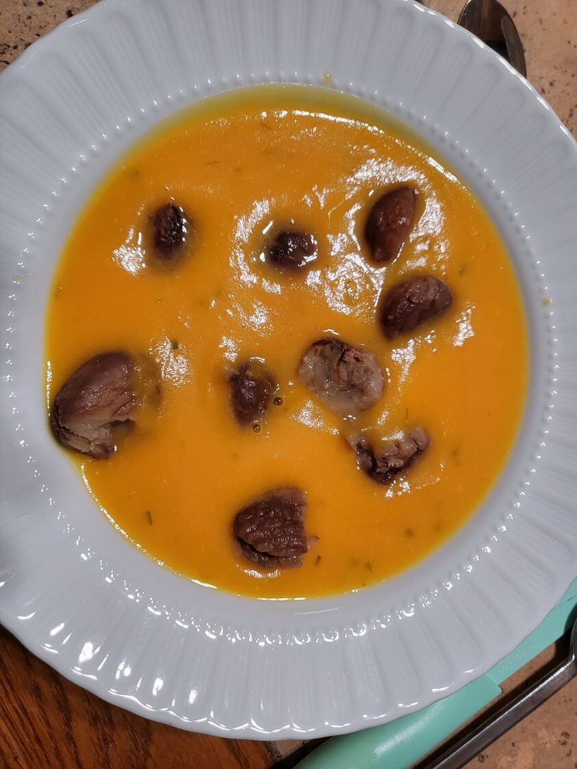 Soupe de potiron aux châtaignes 