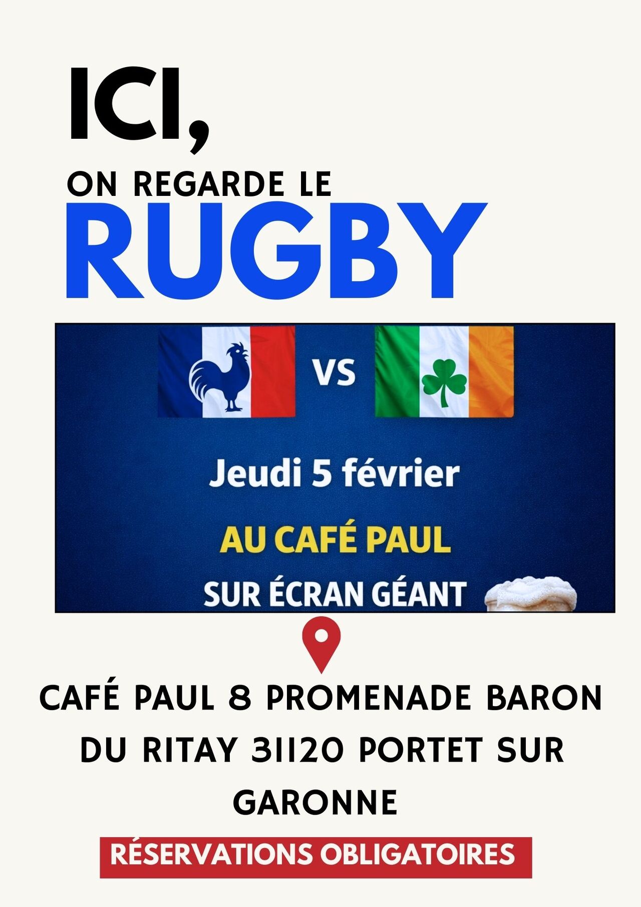 Match rugby France VS Irlande