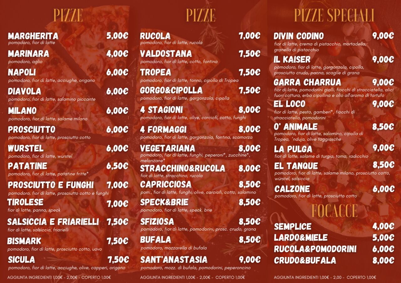 Le Nostre Pizze