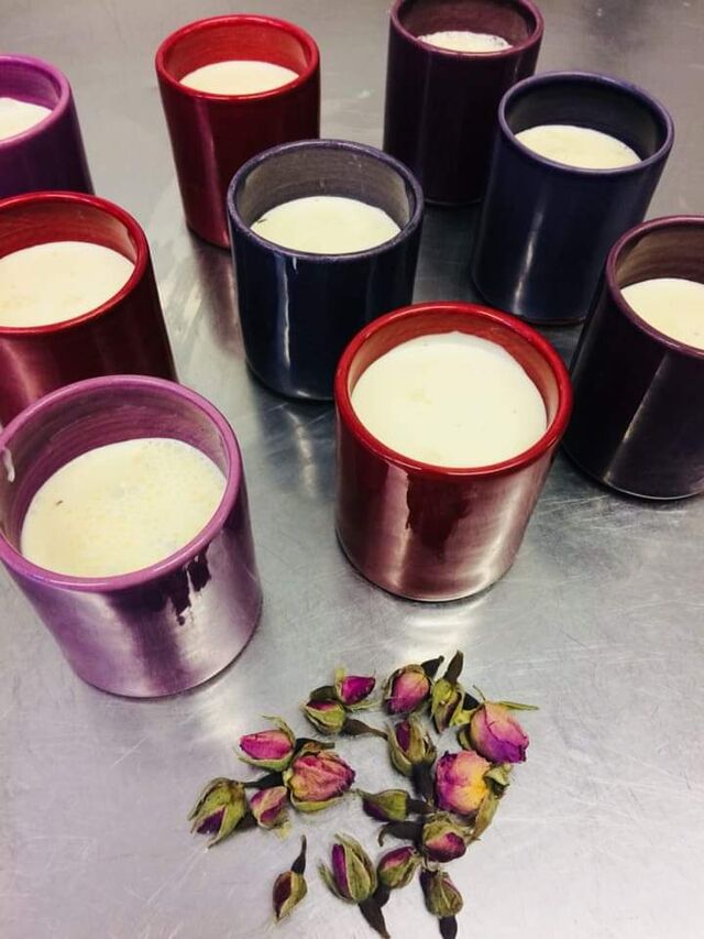 Verrine panna cotta à la violette