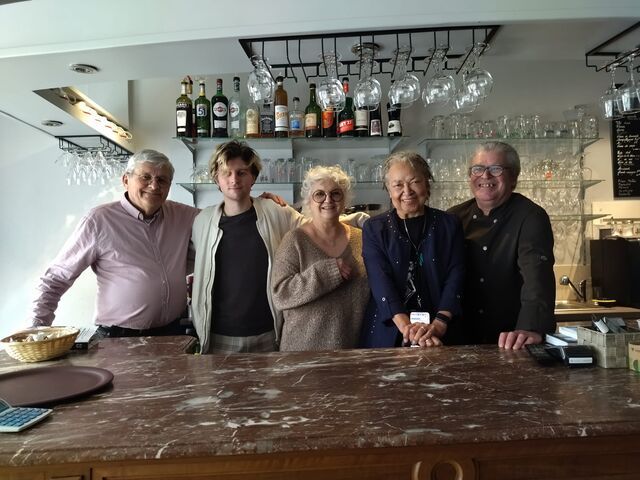 Madame Rhoa Scott, Clem Chouteau (the voice) et notre ami Guy Chouteau qui à organisé ce déjeuner