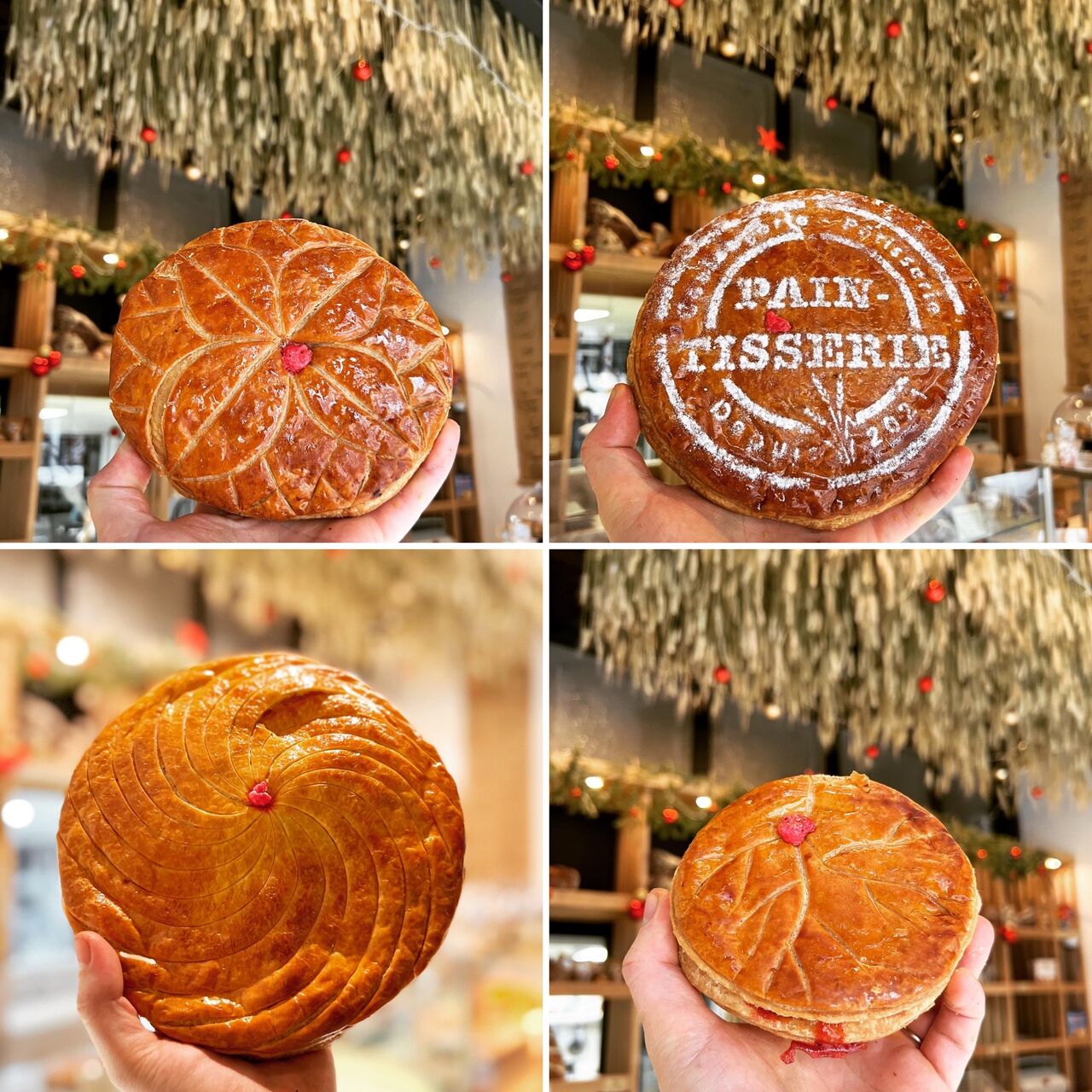 Nos galettes frangipane et pralines 4, 6, 8 personnes et individuelle, disponibles en janvier 2022