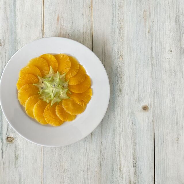 carpaccio d'ananas et carambole