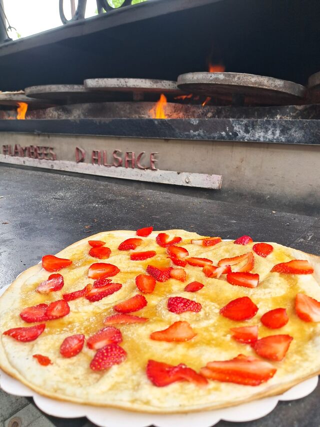 Tarte flambée sucrée