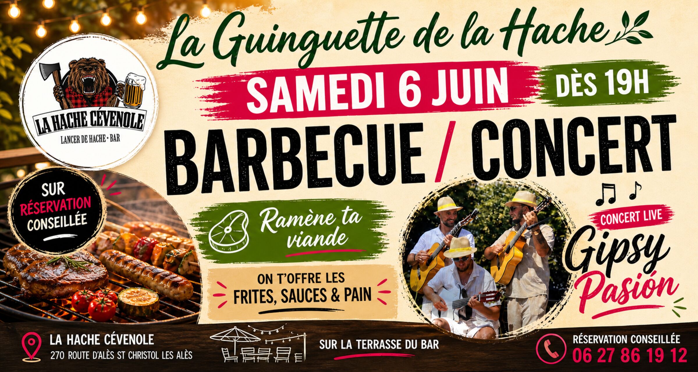 Samedi 6/06😎Ramène ta viande on s’occupe des braises 🔥