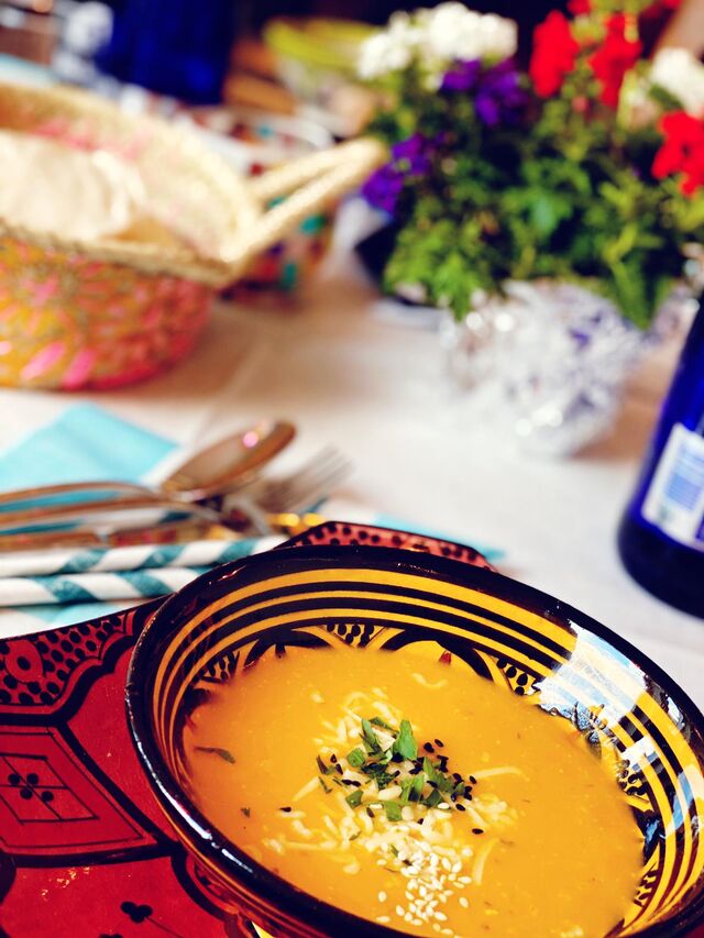 Marokkanische Kürbis- Ingwer- Suppe