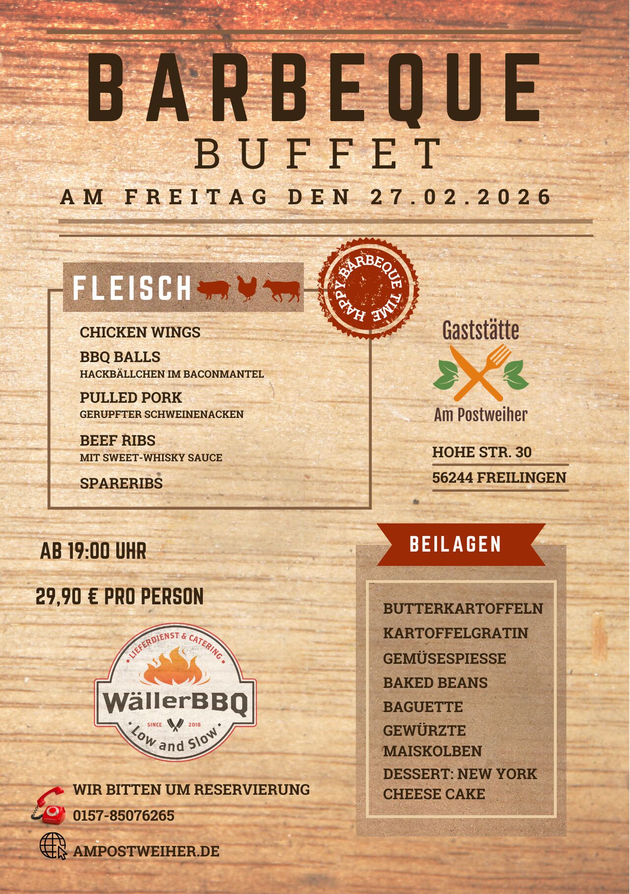 BBQ - Buffet am 27.02.2026