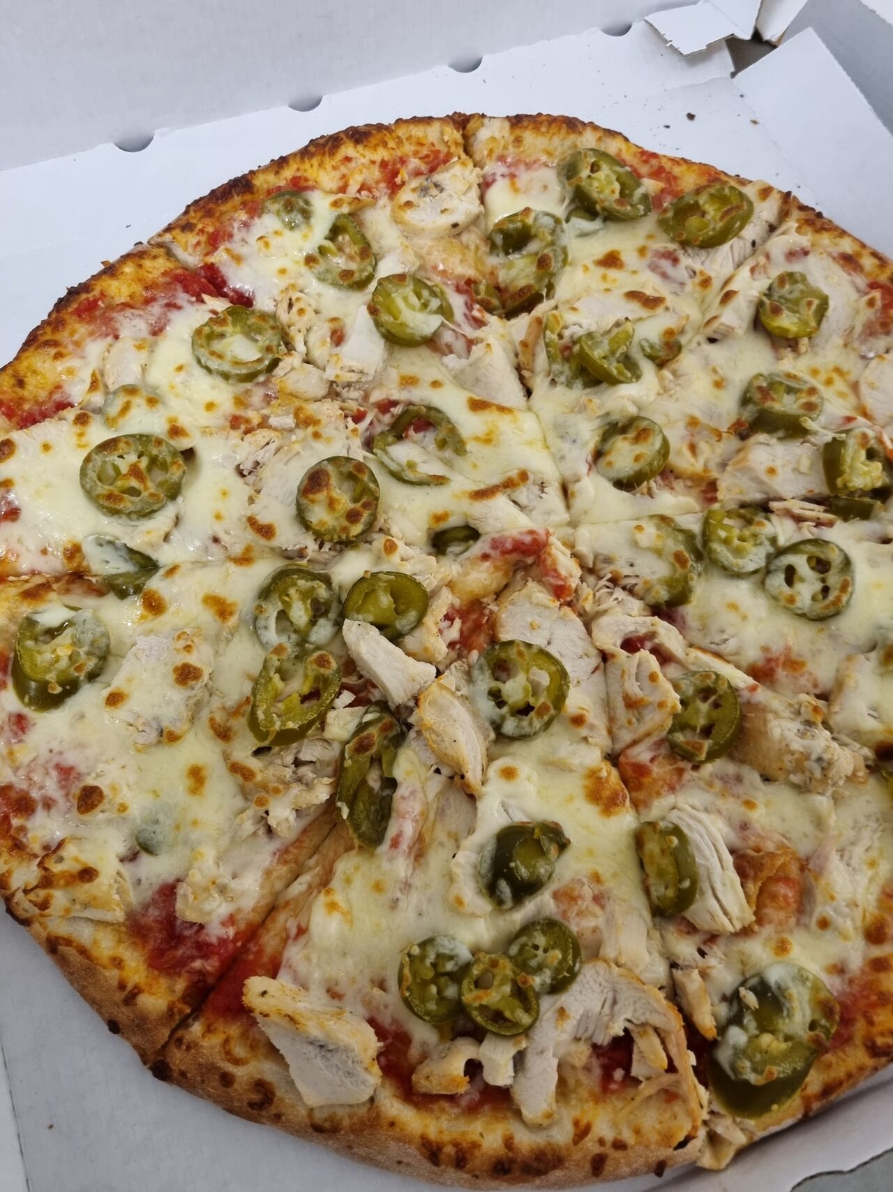 Palivá kurecí pizza - 219,-Kč