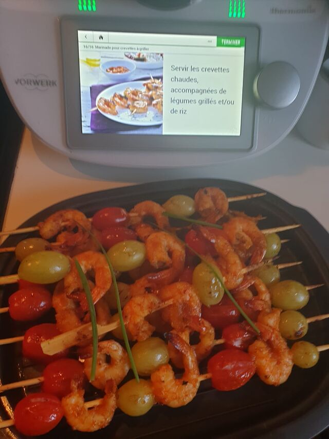 Brochettes de crevettes 🍤 