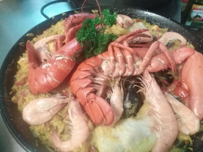 Paella
Au
homard 