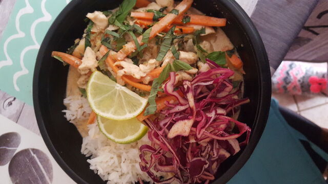 Notre curry rouge et son riz parfumé au jasmin 