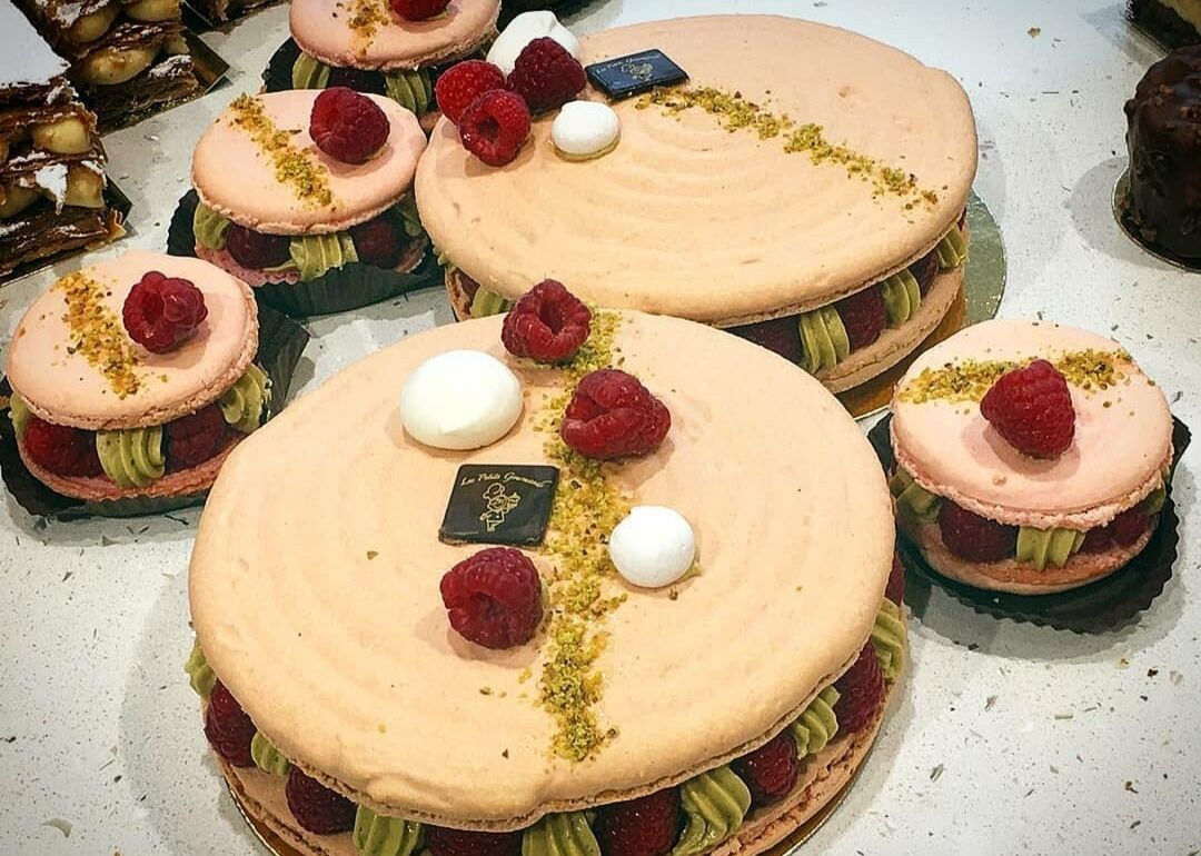 Macaron framboise-pistache