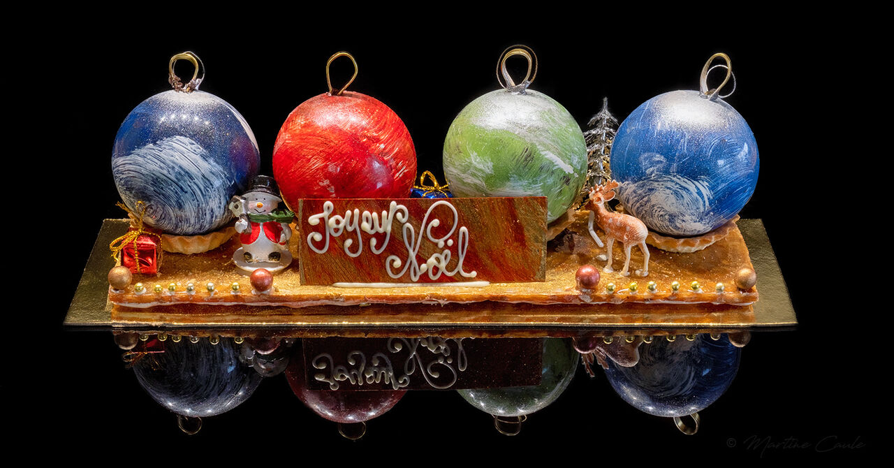 Bûche boules de Noël 