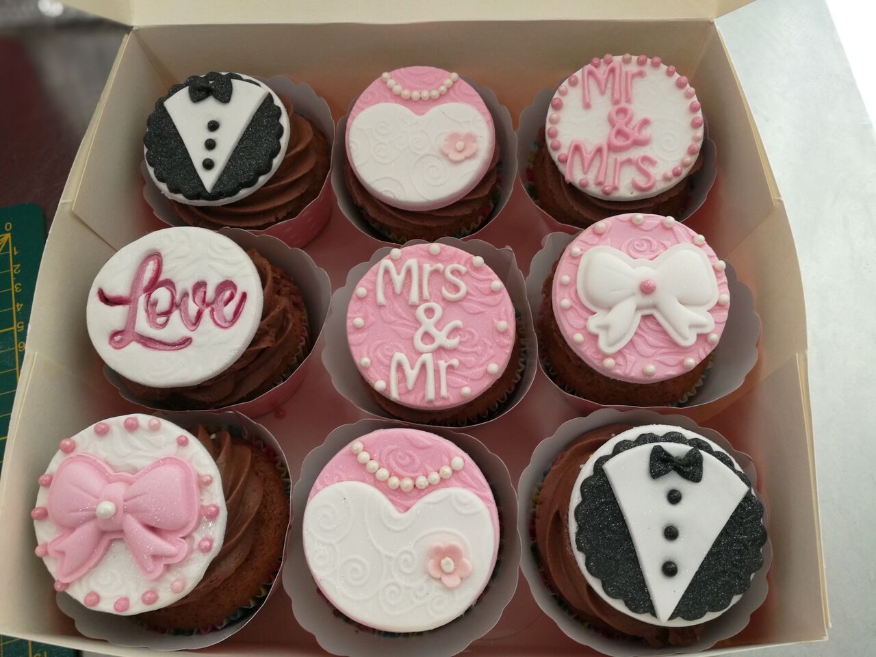 Cupcakes thème Mariage