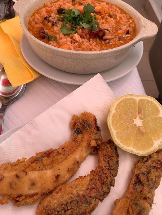 ARROZ DE POLVO C / FILETES DO MESMO