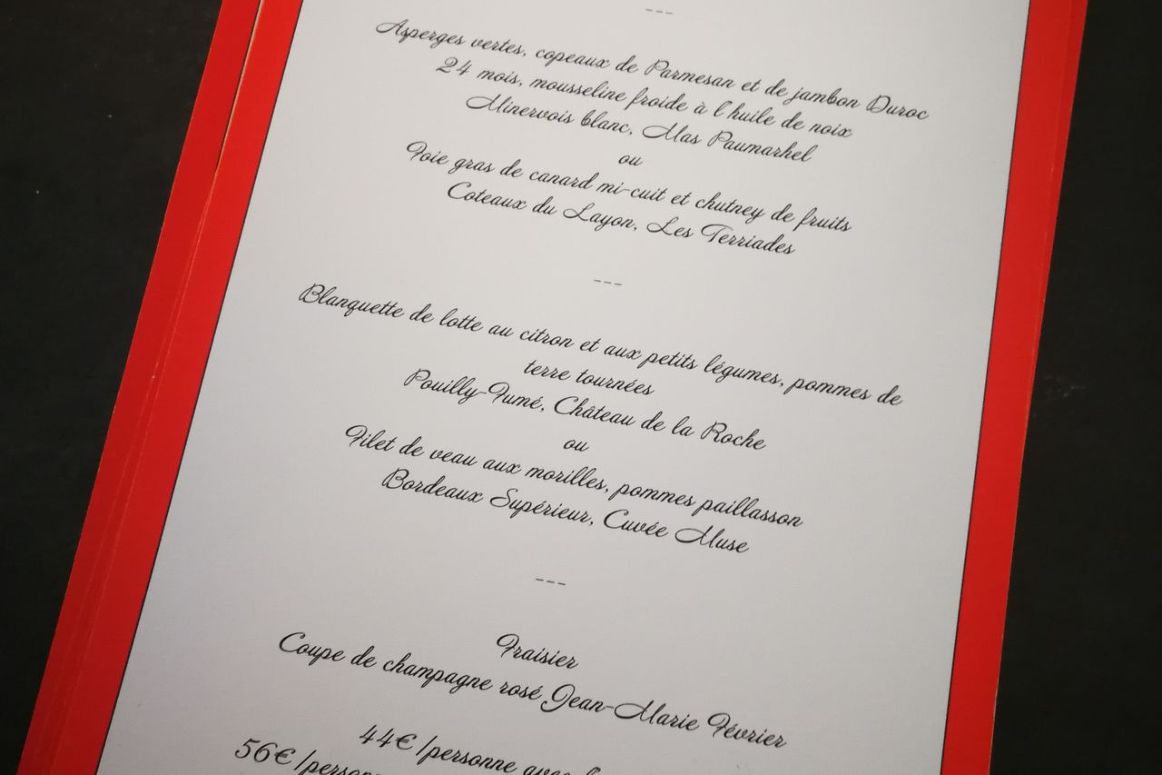 Menu Fête des mères