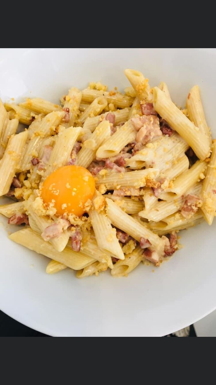 nos pâtes Carbonara ( disponible période Automne- Hiver) 