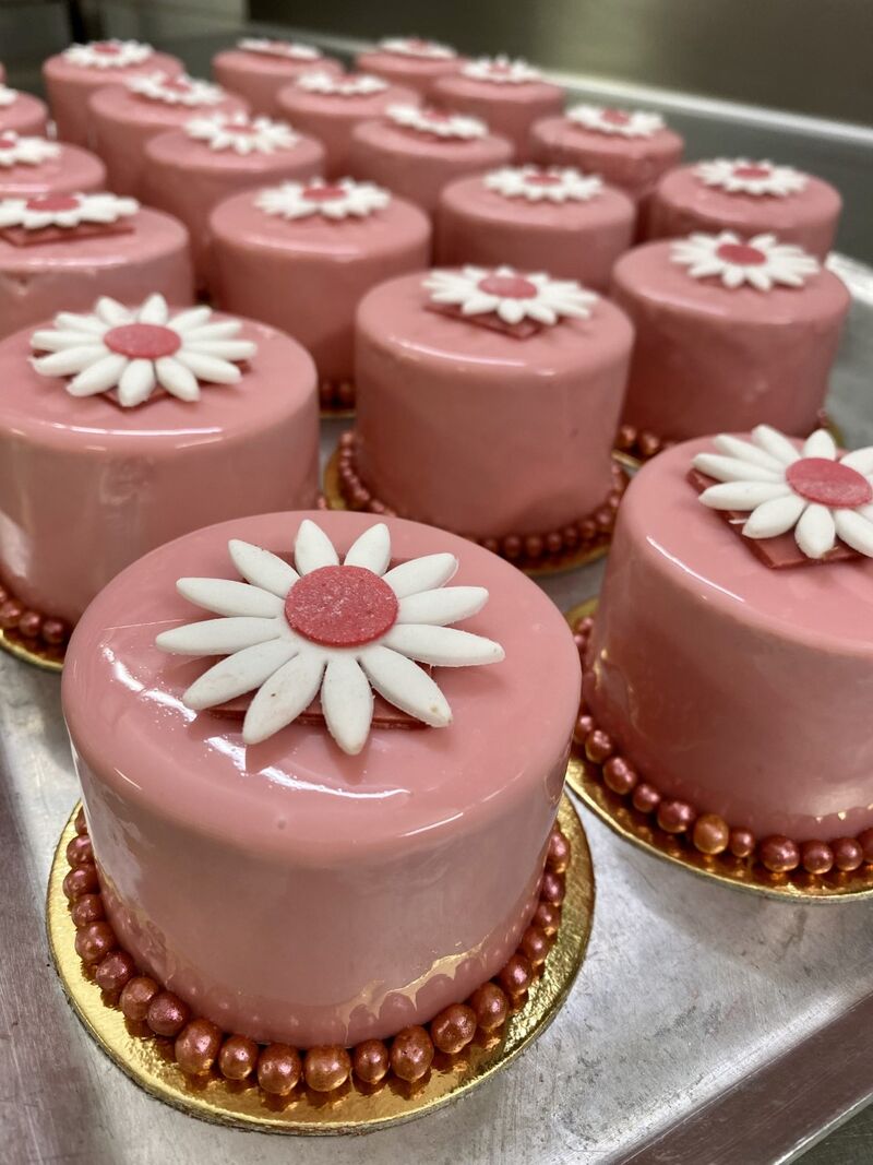 Le Lady mousse framboise et mousse chocolat blanc
sans gluten
