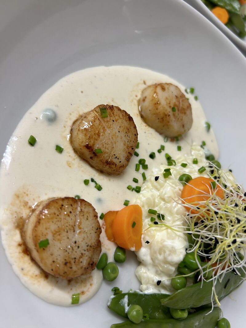 Noix de St Jacques risotto crémeux