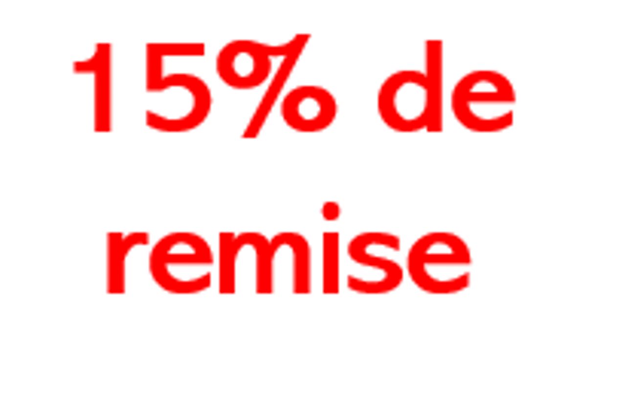 15% de remise pour votre 1ère commande depuis notre siteweb.