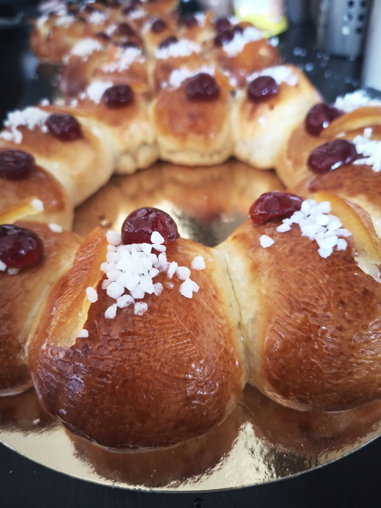 Couronne des rois briochées à la crème pâtissière
