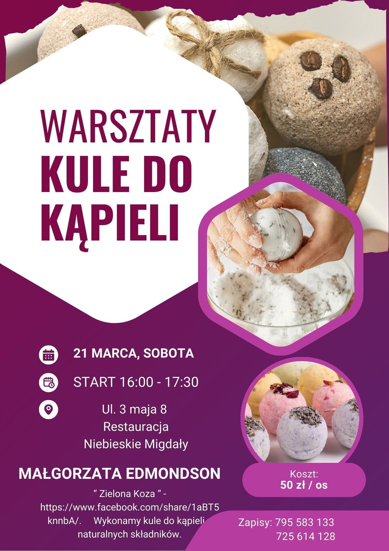 Warsztaty kule do kąpieli