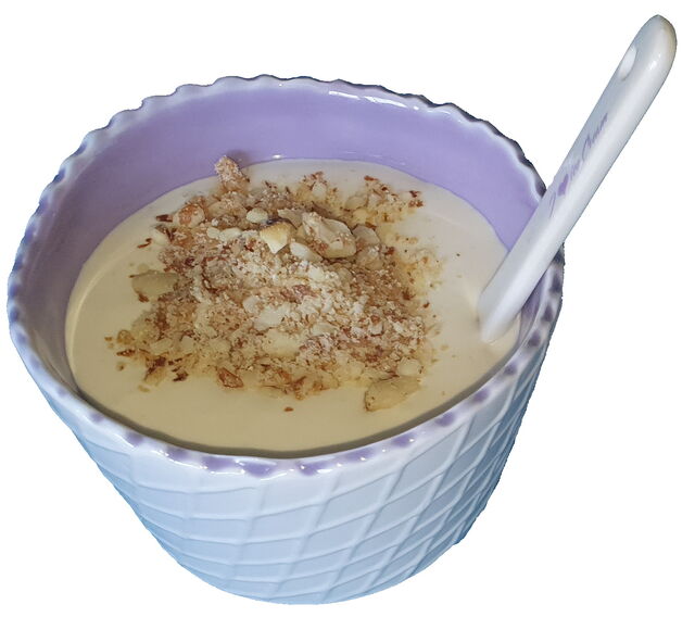 Quarkdessert mit Mandeln