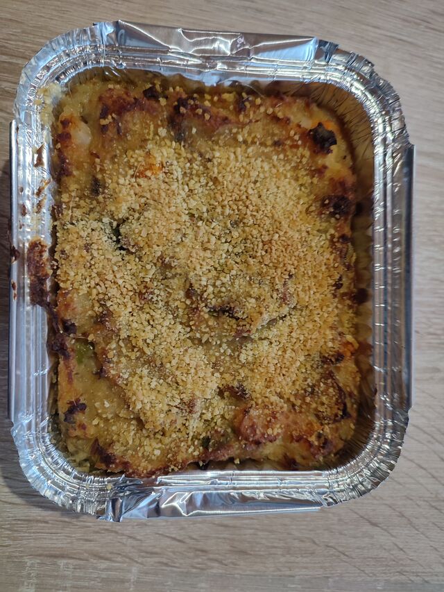 Brandade de poisson fumé (hareng), crevettes