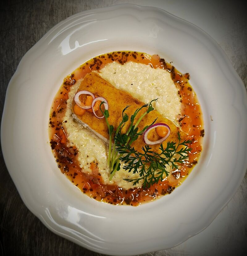 Dos de cabillaud en croûte d'agrumes