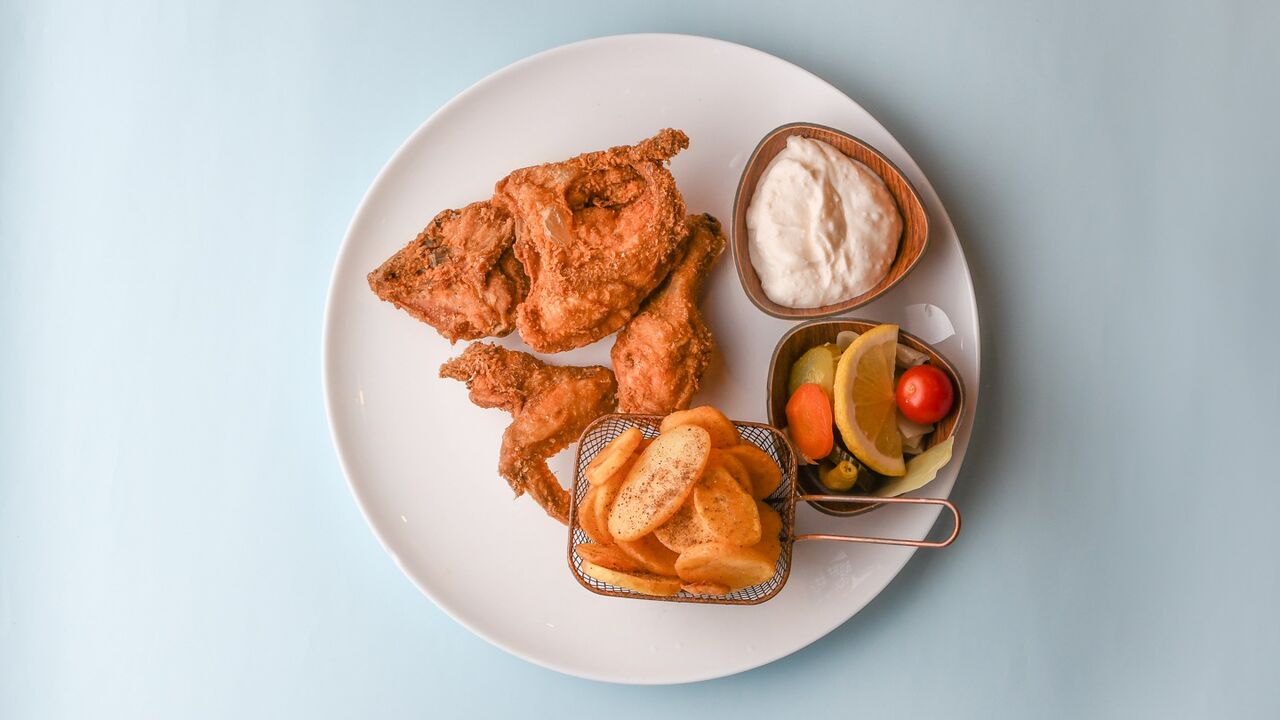 1/2 Gebratenes Hähnchen