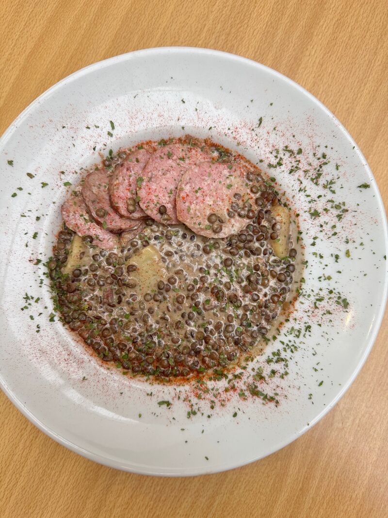 Saucisse de Morteau, Lentilles vertes