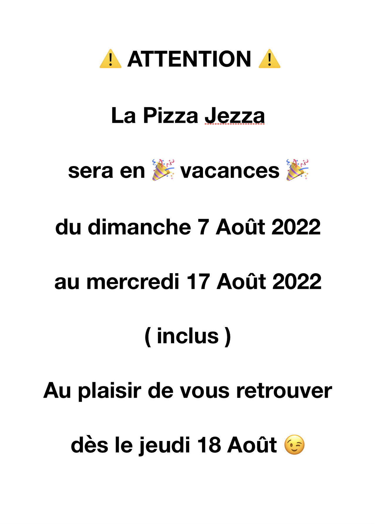 Vacances !!!