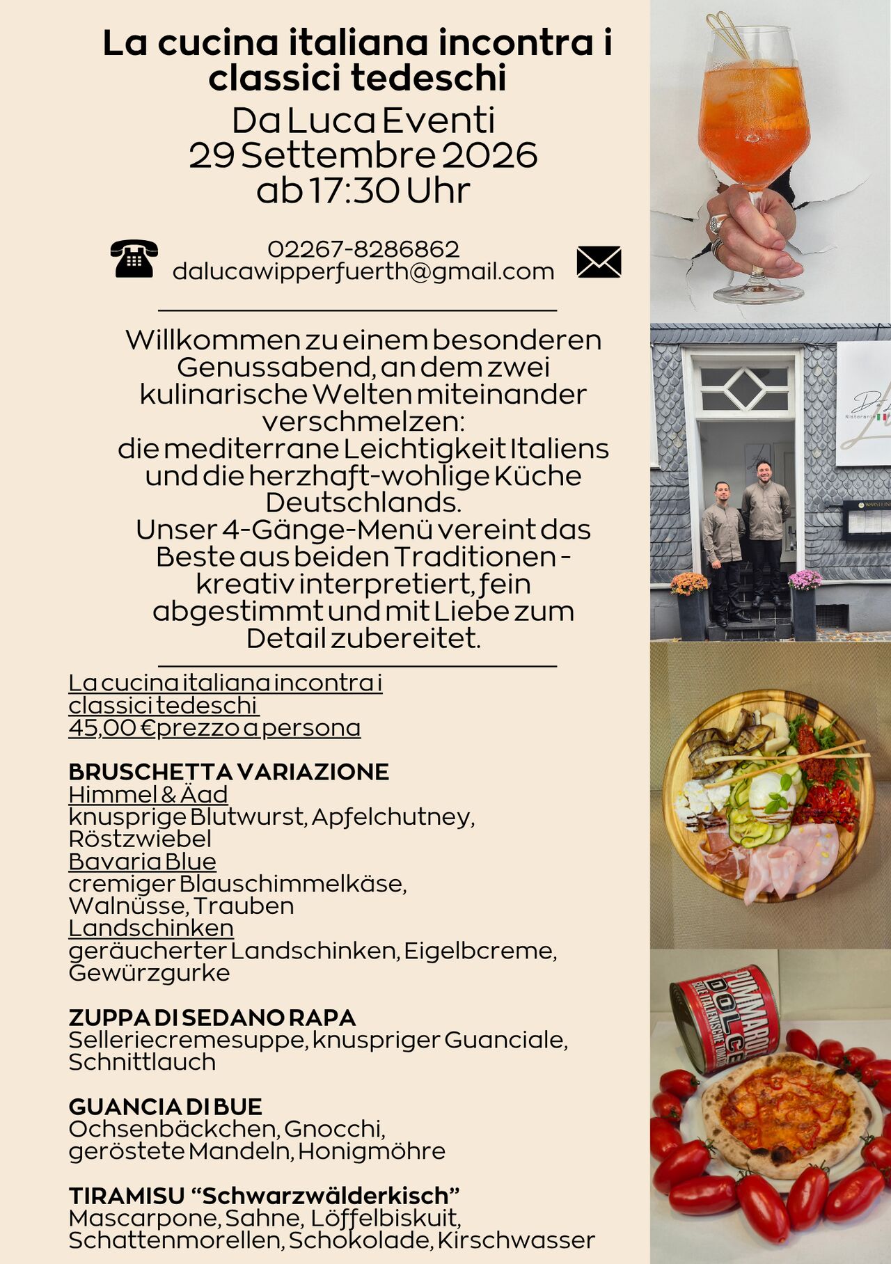 La cucina italiana incontra i classici tedeschi