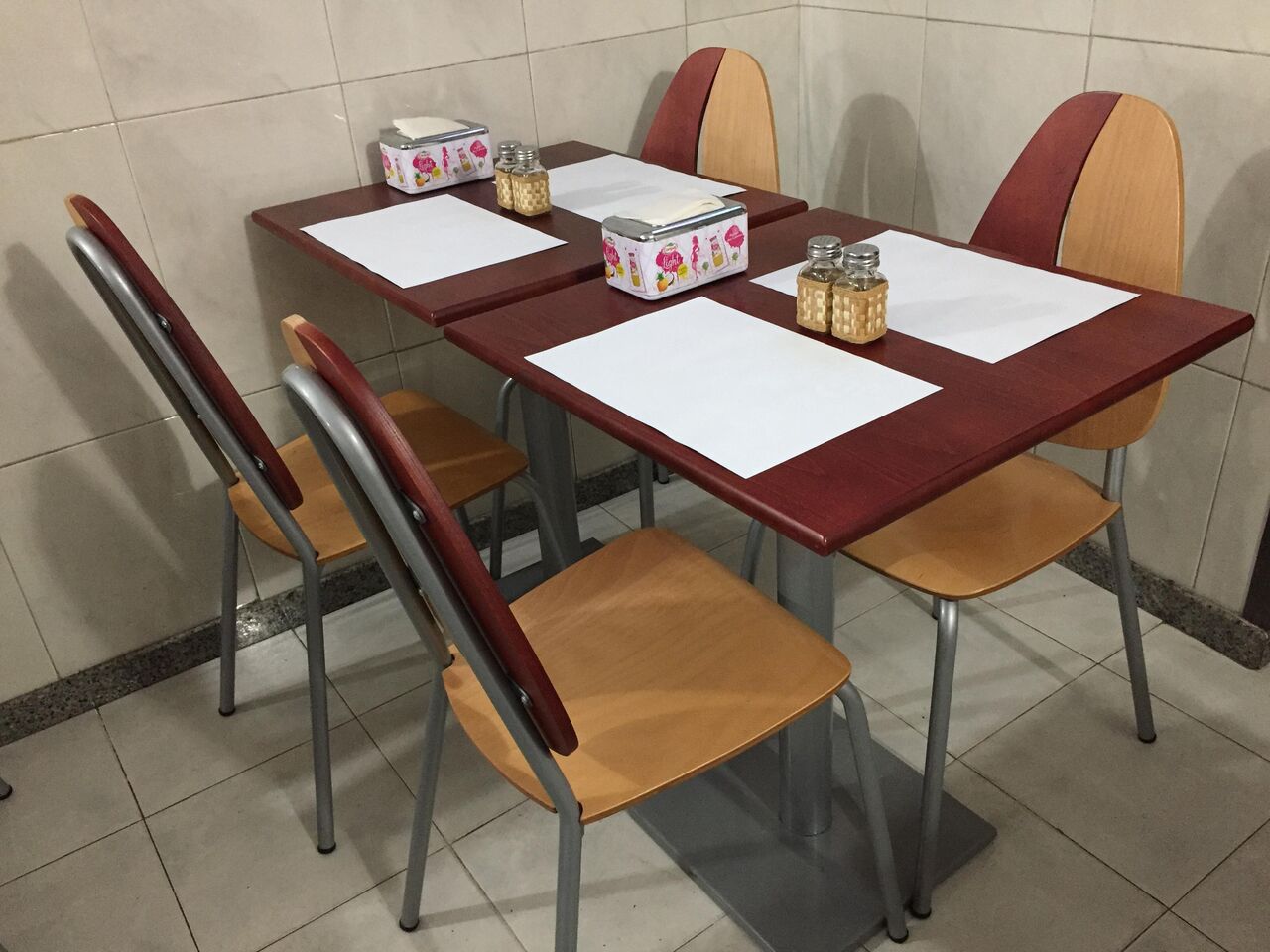 Tables and chairs