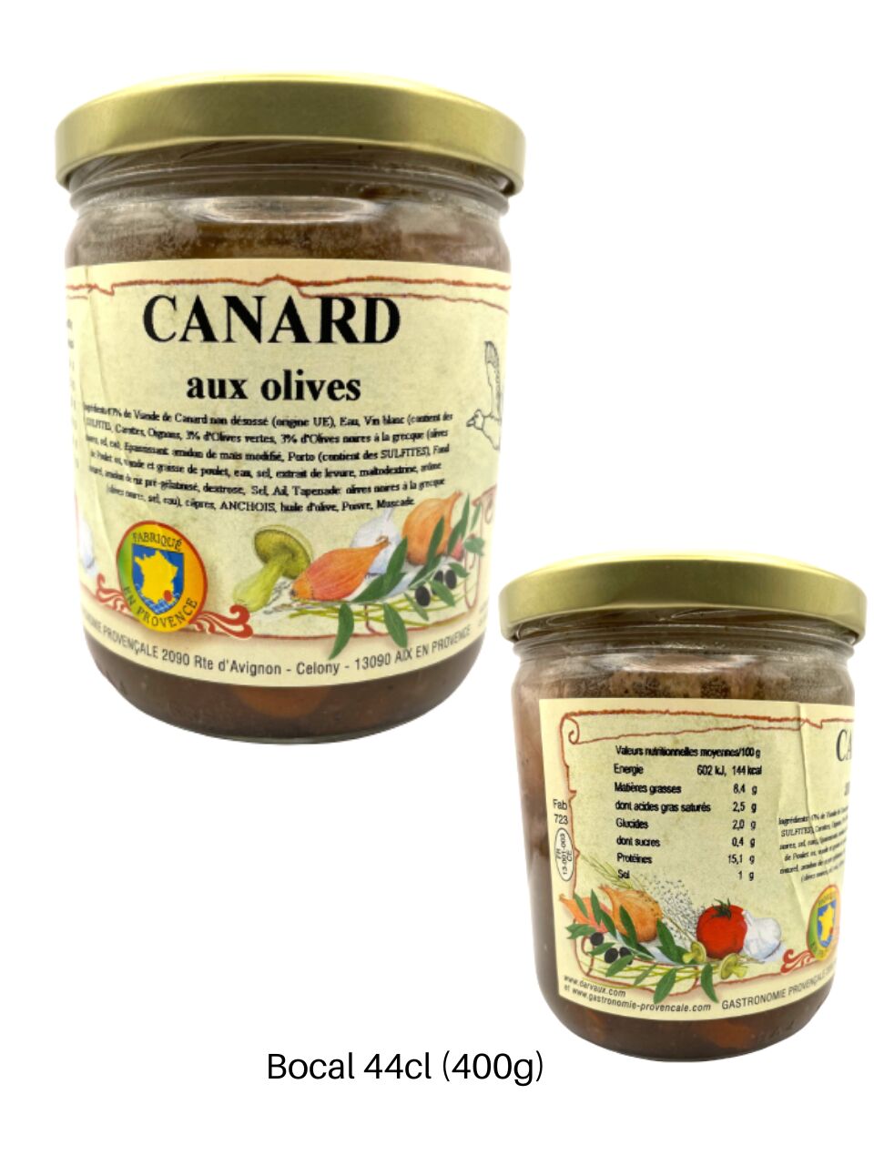 CANARD AUX OLIVES - 400g -44cl