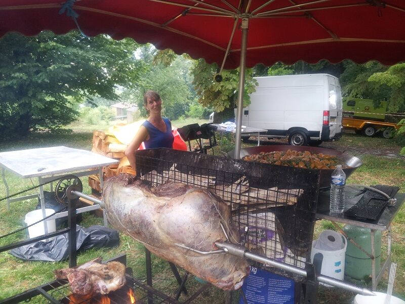 Cuisse de bœuf sur site 